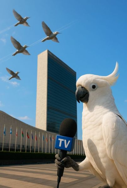 Birdysh reporter at the U. N.